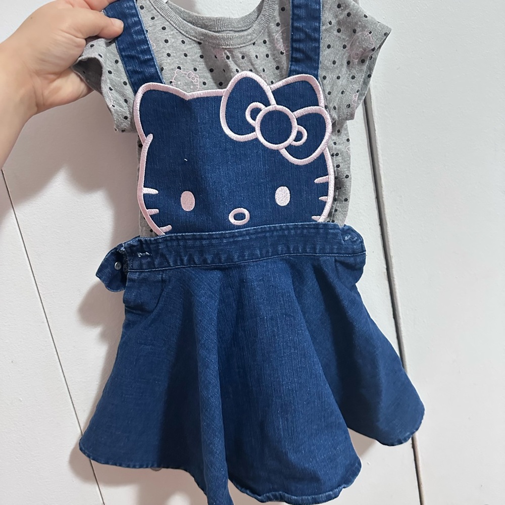 Cute Denim Hello Kitty Dress